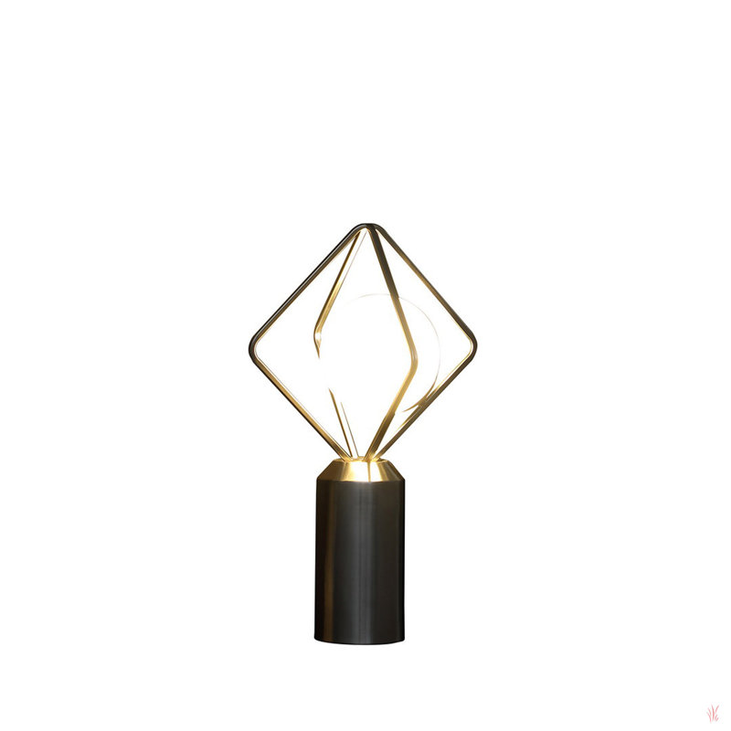 Lampe de table 19,5 "In Ernst Modern Monoclinic Pendeloque