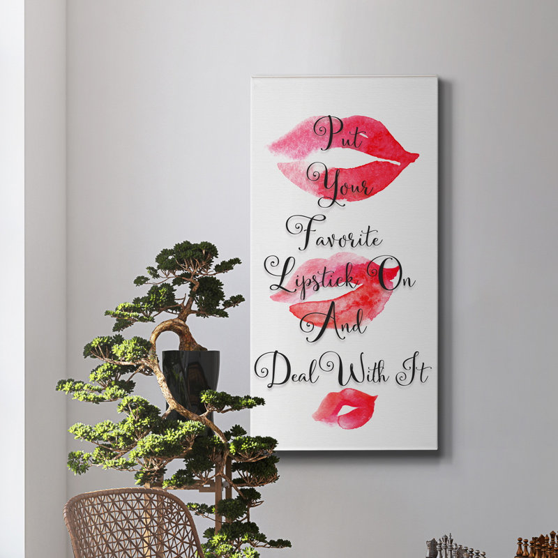 Votre rouge à lèvres préféré, impression sur toile tendue, H 40 po x l 20 po x P 1 po