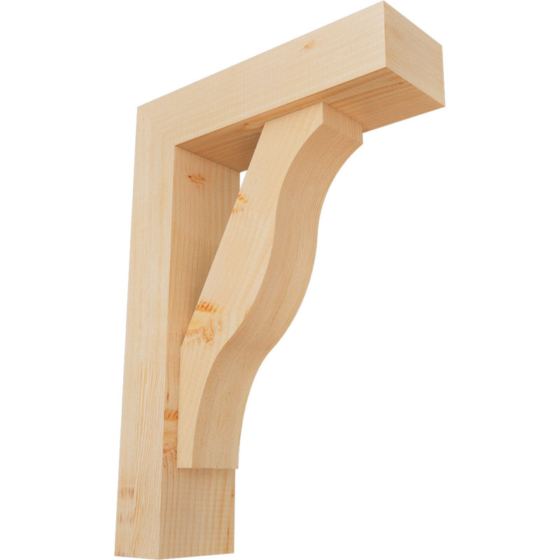 Funston Block Offset Brace Bracket, 26 x 18, 5 1/2"W Douglas Fir (Smooth)
