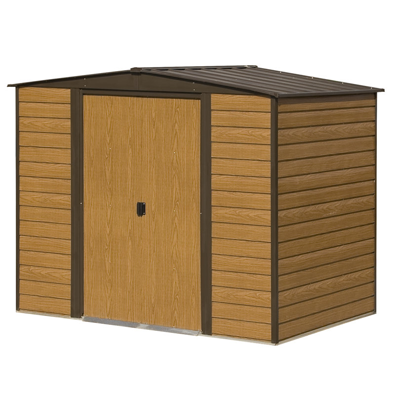 Rowlinson Woodvale Metal Apex Shed 8x6, No, 8'x 6'