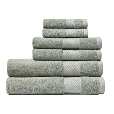 Ensemble de serviettes en coton 6 pièces Lacima Heritage - serviettes de bain de luxe ultra-douces, très absorbantes et à séchage rapide (2 serviettes de bain, 2 serviettes à main, 2 débarbouillettes), aloès