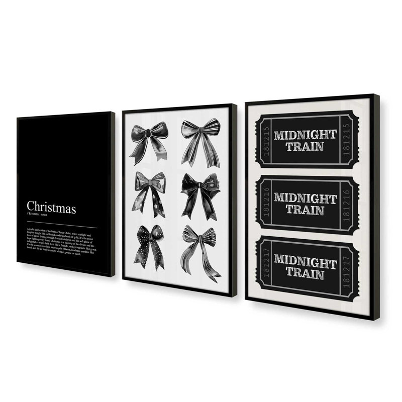 «Midnight Merriment», reproduction d'art, H 37,5 po x l 76,5 po, Noir satiné