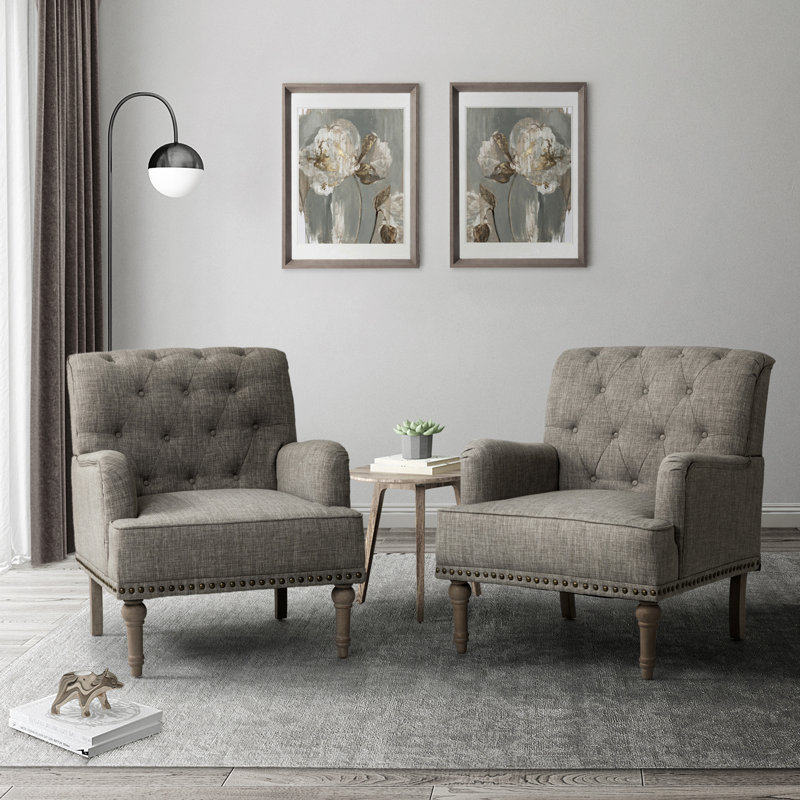 Fauteuil Wilkey, Polyester gris