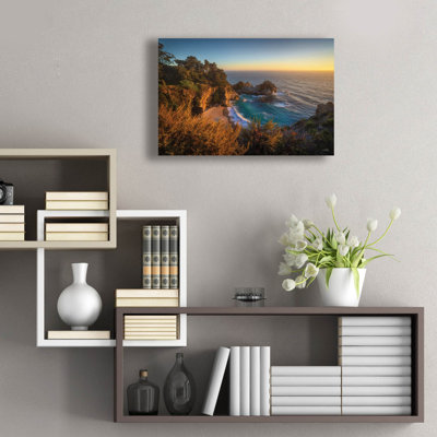  'Mcway Falls At Sunset' by Martin Podt Acrylic Glass Wall Art, 24" x 16"