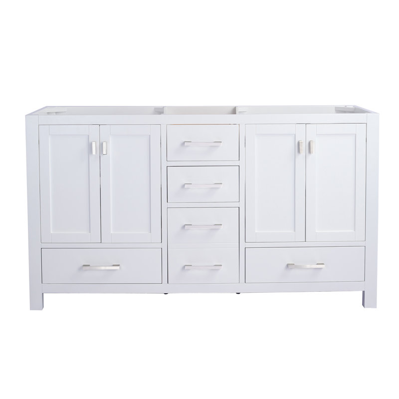 59.1'' Double Bathroom Vanity Base Only in Gray, White
