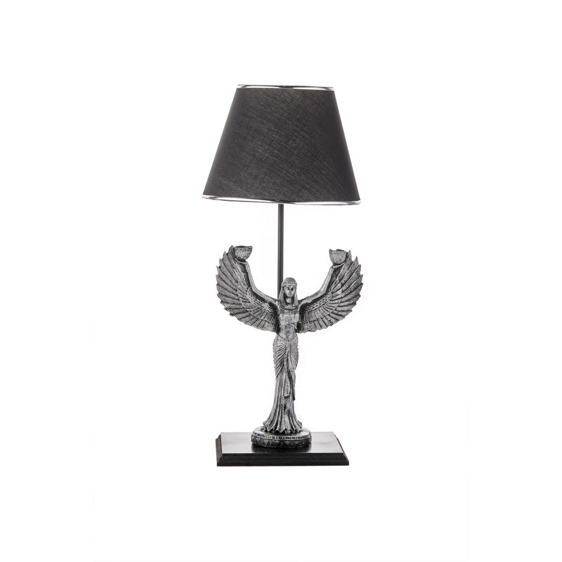 Lampe de table, gris, Noir