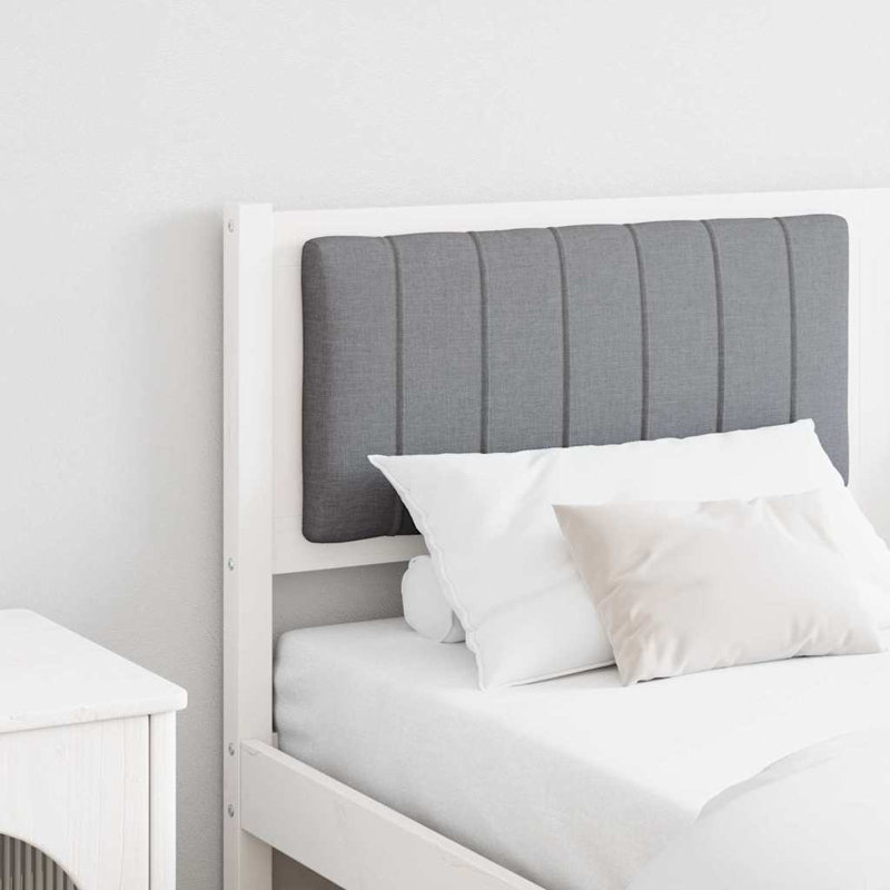 Solid Wood Headboard, Queen, White, Light Grey