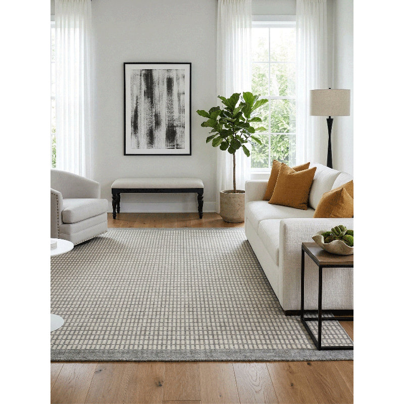 Tapis rectangulaire Meraki / gris Meraki 02, Rectangle 9 pi x 12 pi