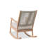 Chaise berçante d'extérieur en bois d'eucalyptus
