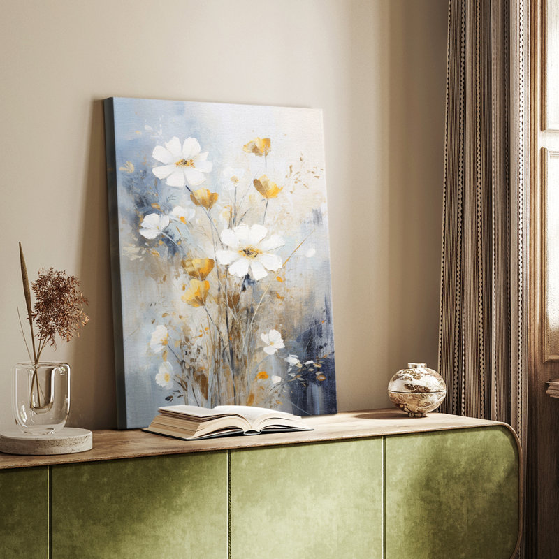 Série FLORAL CCL XXXVI - Toile tendue avec châssis Premium - Prêt à être accroché, H 27 po x l 18 po
