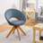 Friedhart Velvet Swivel Armchair-1794633483