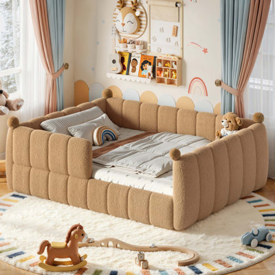 Kids Soft Upholstered Floor Bed