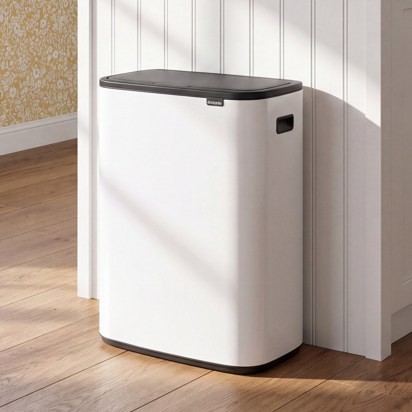 Brabantia Bo Touch Top Dual Recycling Can, White