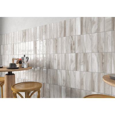 Splendor 3-in. x 10-in. Subway Stone Look Glossy Porcelain Wall Tile