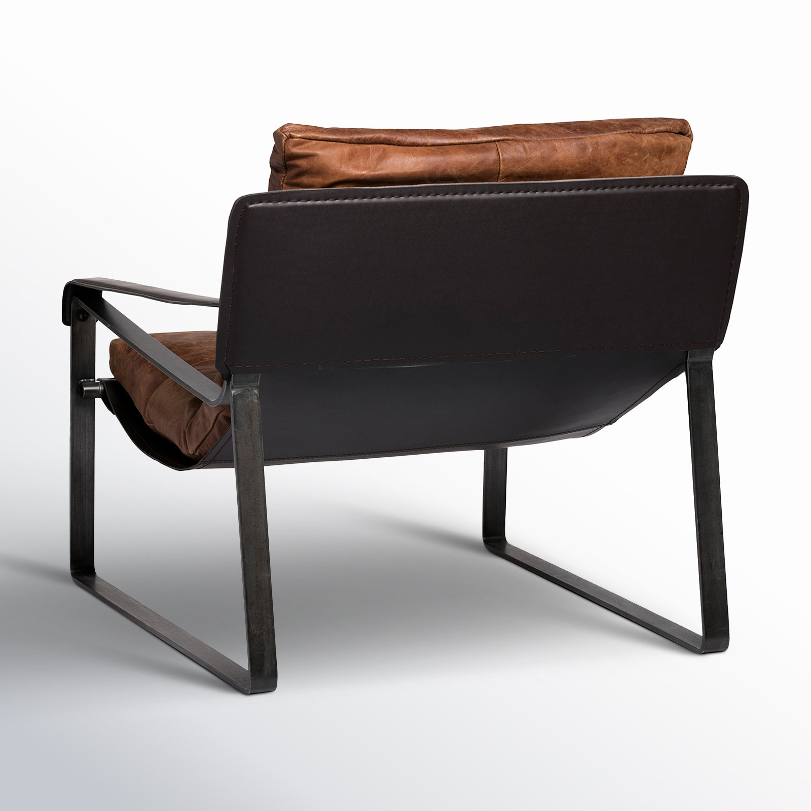 Hadler Lounge Chair, Cappuccino Genuine Leather