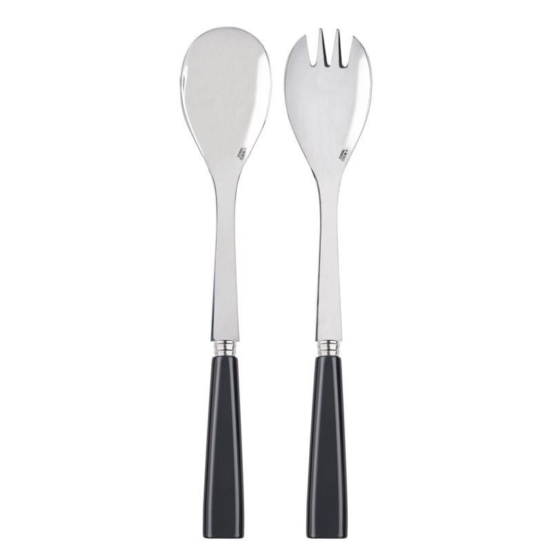 Icone Salad Servers, Dark Gray