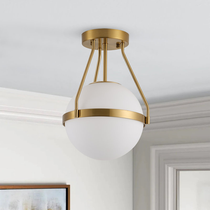 Luminaire encastré avec abat-jour en verre 1-E12