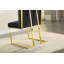 Ensemble de 2 chaises de salle à manger Modern Velvet, conception capitonnée et base en acier inoxydable-1455010692