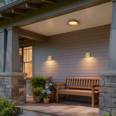 Bull LED Wall Sconce with Curved ADA Design, 3-CCT Selectable, Dimmable, Wet Rated, Dark Sky Friendly, Available in Three Finishes