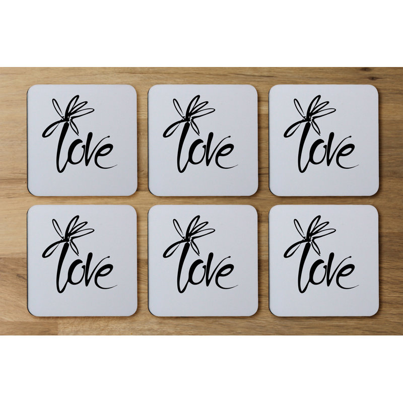 Square 6 Piece Coaster Set