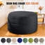 Canapé paresseux de 44 pouces (noir), tissu en velours + rembourrage en éponge confortable et doux, poches latérales pratiques pour le rangement, poignée de canapé facile à déplacer-1087572694
