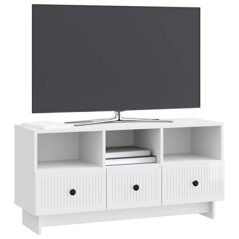TV Stand for TVs up to 43", High Gloss White