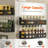 4 Pack Magnetic Spice Rack Organizer, Black