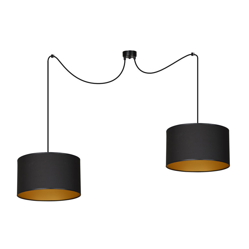 Pascua 2 - Light Black Gold Drum Pendant
