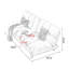 Canapé-lit causeuse en similicuir beige-129743338