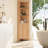 68" Tall Fluted Corner Cabinet For Bathroom, Modern Living Room & Kitchen - Adjustable Shelves, Space-saving Storage, Curved Profile Design-1336248853