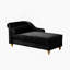 Chaise longue moderne avec revêtement en velours (noir)