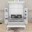 Lit escamotable rotatif avec bureau et deux tablettes latérales à 3 niveaux, lit mural vertical en bois avec bureau convertible, supports de rangement supplémentaires-1183909077