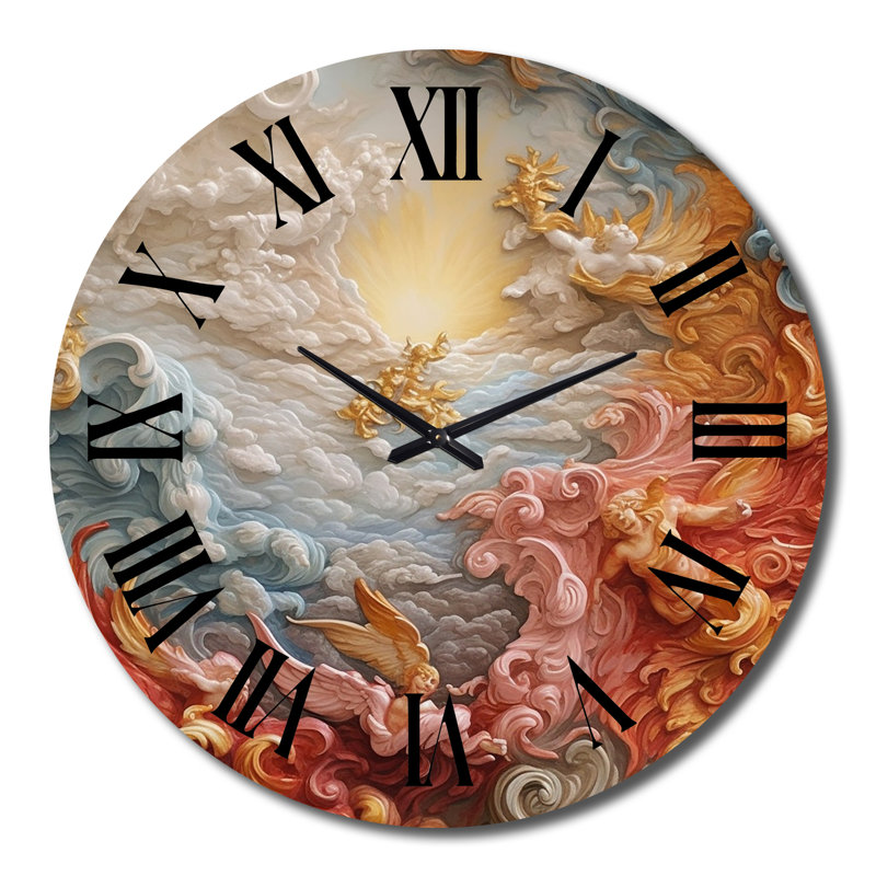Horloge murale crème en métal Nebula, Grand