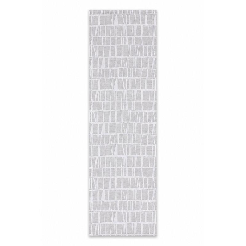 Hartsville Geometric Table Runner, Gray