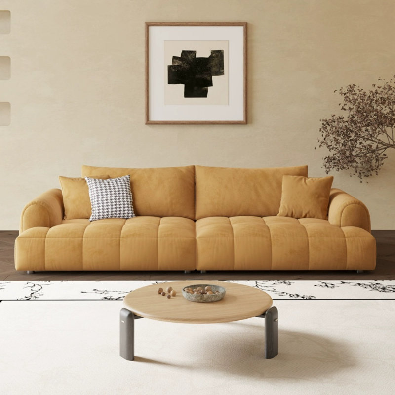 Canapé simple et créatif rétro, 33.86" H x 110.24" W x 37.8" D