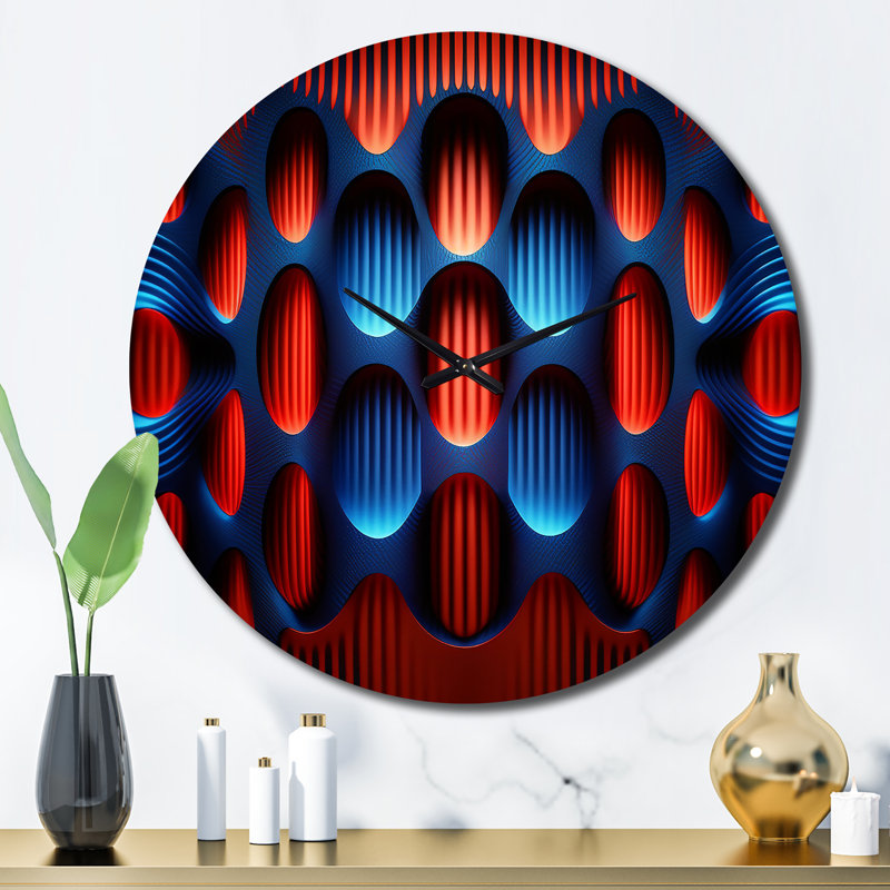 Horloge murale Portals Moire Futuristic Matrix III, Grand