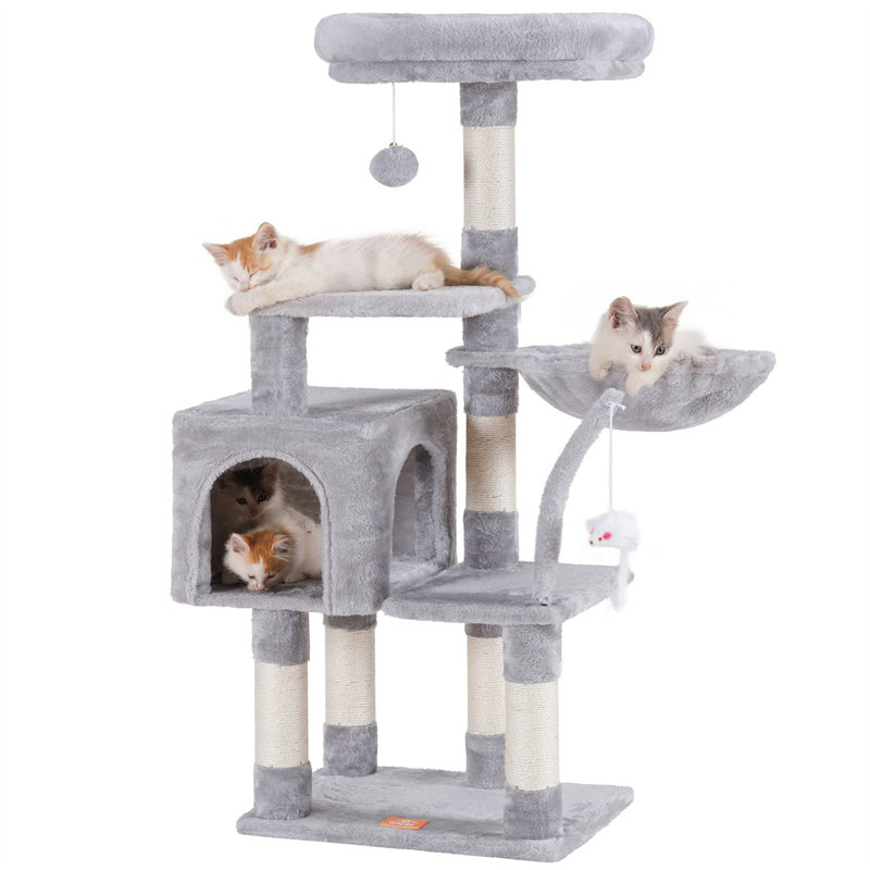 Faraday Cat Tree, Gray, 7.09" H x 12.6" W x 17.32" L