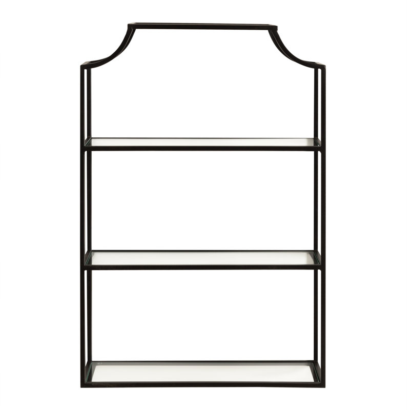 Turgut 4-Tiered Metal Accent Shelf, Black