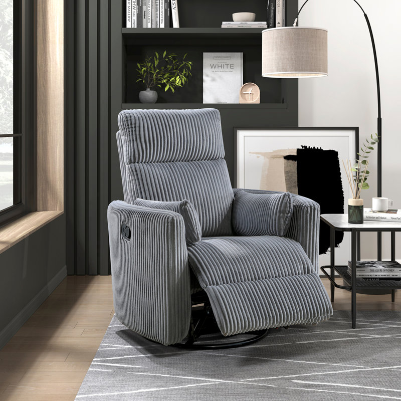 Mobilier de salon en velours côtelé 1 pièce, Gris