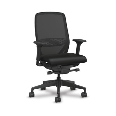 HON Nucleus Mesh Ergonomic Office Chair, Vinyl, Advanced Tilt, Black Frame, Black