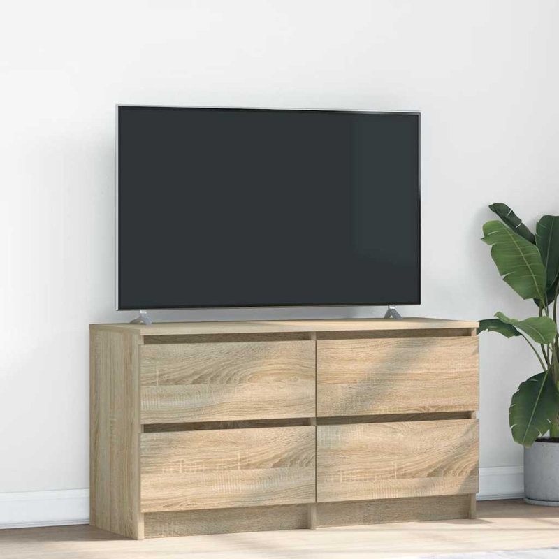 TV Cabinet 100X35x54 Cm Engineered Wood, Sonoma Oak