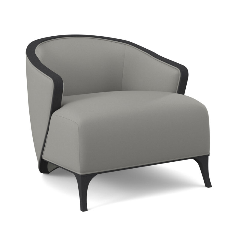Fauteuil demi-tonneau Penegrine, Espresso, Ivoire Fizz