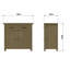 Almerton 2 Door 2 Drawer Compact Sideboard Buffet – Solid Reclaimed Natural Pine. Fully Assembled.