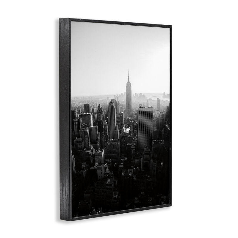 Estampe de l'Empire en giclée encadrée monochrome, design par Aledanda, Giclée encadrée noir minuit, H 24 po x l 16 po