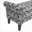Repose-pieds avec rangement, tissu floral traditionnel, assemblage facile | Noyer brun | Bois d'ingénierie-2115386394