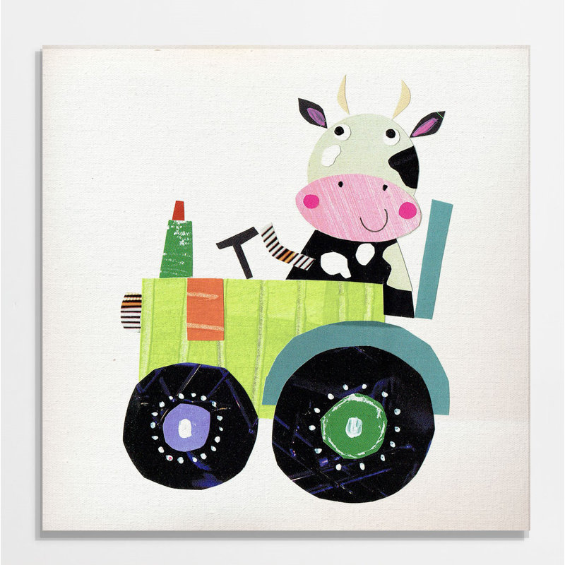« jolie cow cow », peinture sur toile tendue, H 10 po x l 10 po x P 1,5 po