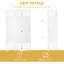 Paravent 3 panneaux, écran d'intimité pliable, séparateur de pièce 5,6 pi, cloison de séparation autoportante en fibre Wave pour pièces, maison, bureau, blanc-233532763