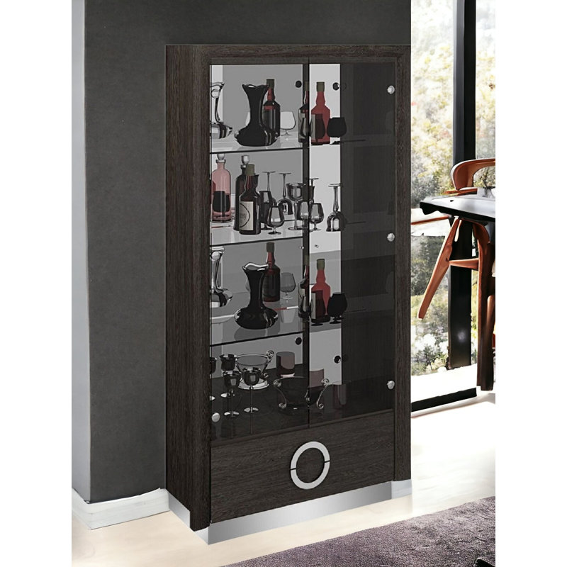 68" Willandra Silver and Grey Accent Cabinet with One Drawer