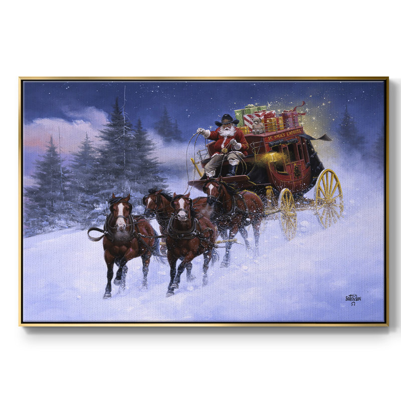 Nick's Express, reproduction d'art sur toile, Doré, H 25 po x l 37 po x P 2 po