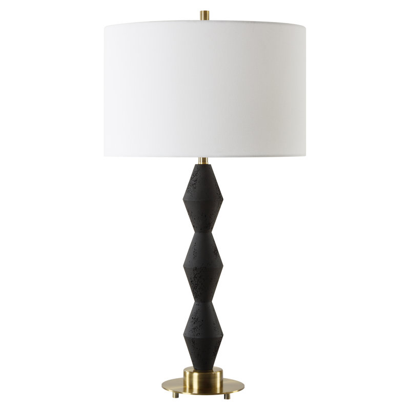 Lampe de table en pierre brute Rawail